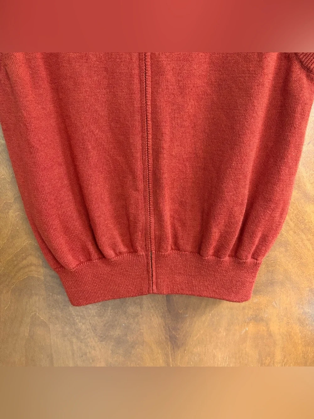 Brooks Brothers Red 100% Italian Merino Wool Funnel Neck Zip Up Sweater Vest
